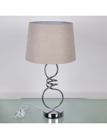 Lampara sobremesa plata 45cm