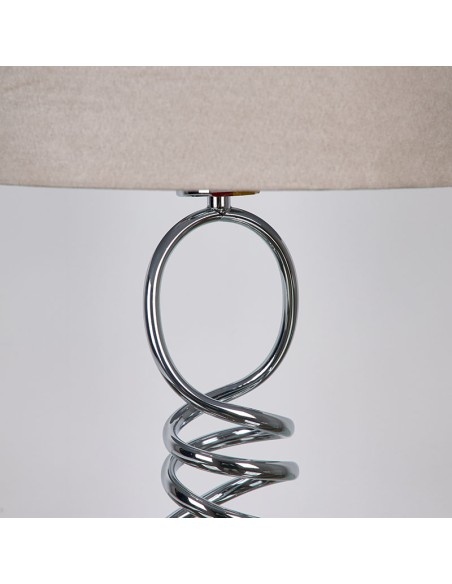 Lampara sobremesa plata 45cm