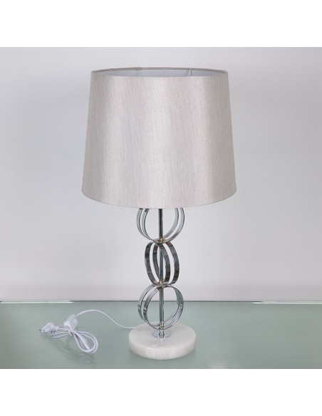 Lampara plateada 64cm