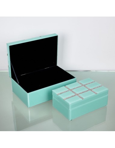 Juego 2 cajas de cristal