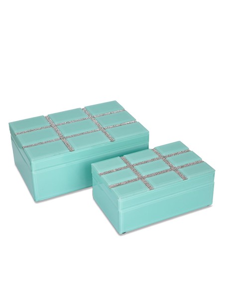 Juego 2 cajas de cristal