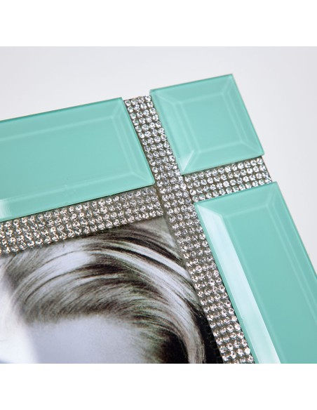 Portafoto cristal verde 10*15