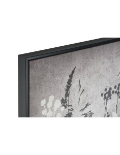 Cuadro Hojas Blanco-negro 2