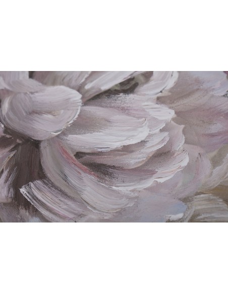 Cuadro Mujer Flores Pintado en Lienzo