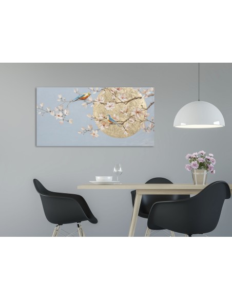 Cuadro Pájaros con flores