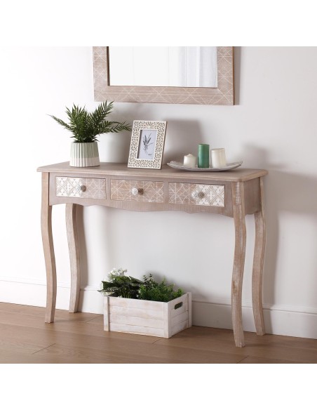 Consola madera 3 cajones