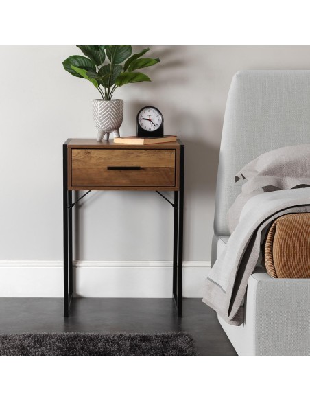 Mesita industrial con cajón