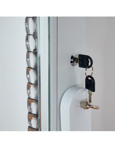Espejo joyero blanco cristal 40*150