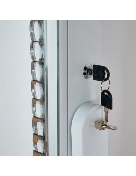 Espejo joyero blanco cristal 40*150
