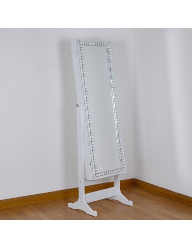 Espejo joyero blanco cristal 40*150
