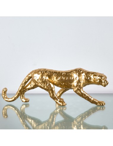 Pantera resina en dorada