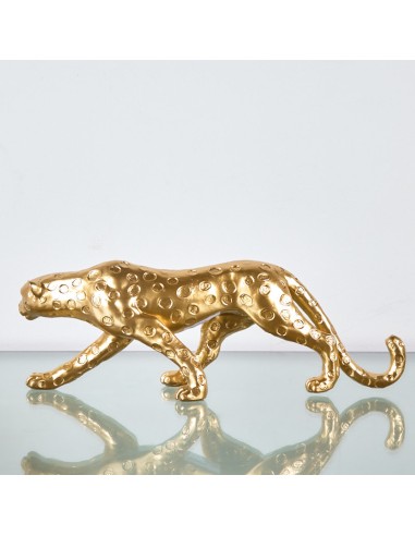 Pantera resina en dorada