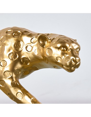 Pantera resina en dorada