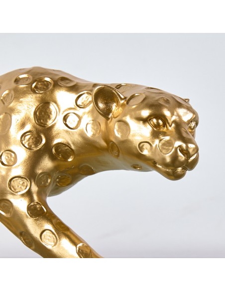 Pantera resina en dorada