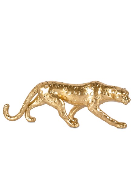 Pantera resina en dorada
