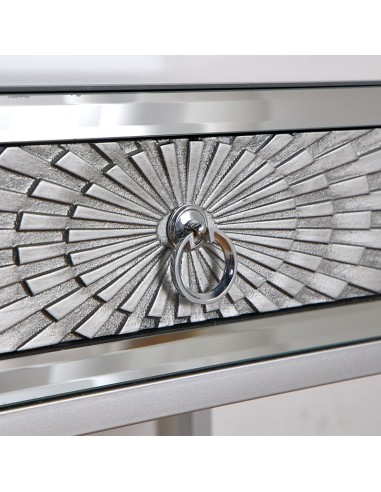 Consola plata de espejo
