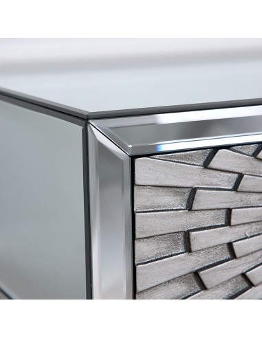 Consola plata de espejo