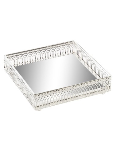Bandeja metal espejo 15*15cm