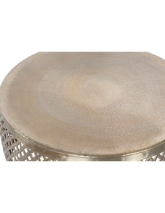 Mesa de centro en aluminio dorado 2