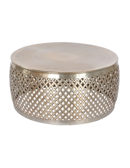 Mesa de centro en aluminio dorado