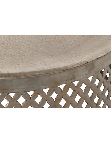 Mesa de centro en aluminio dorado