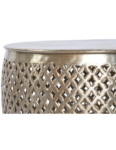 Mesa de centro en aluminio dorado