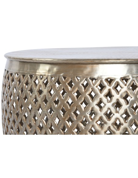 Mesa de centro en aluminio dorado
