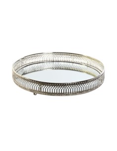 Bandeja metal plata de espejo