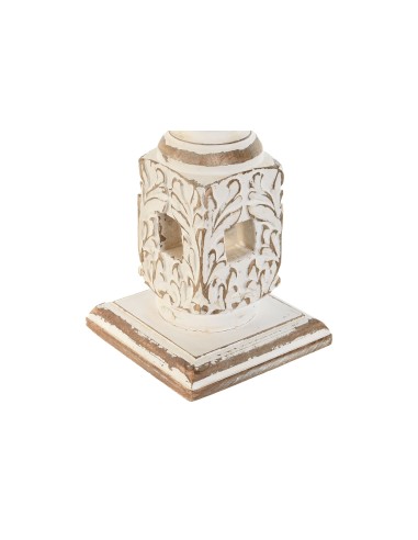 Portavela mango blanco 46cm