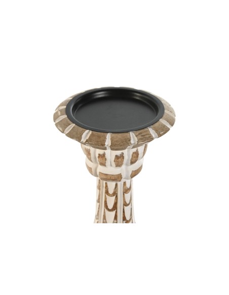 Portavela mango blanco 33cm