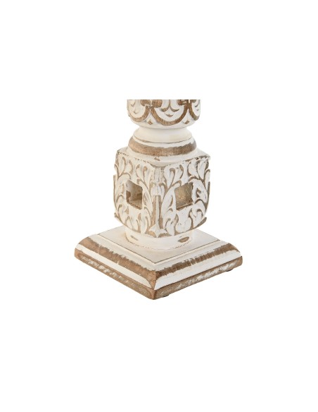 Portavela mango blanco 33cm