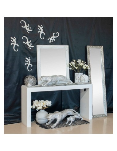 Figura leopardo en plateada