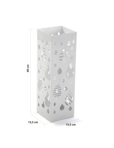 Paragüero de metal calado blanco 2