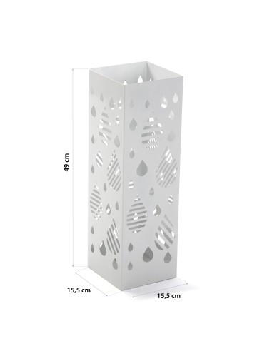 Paragüero de metal calado blanco