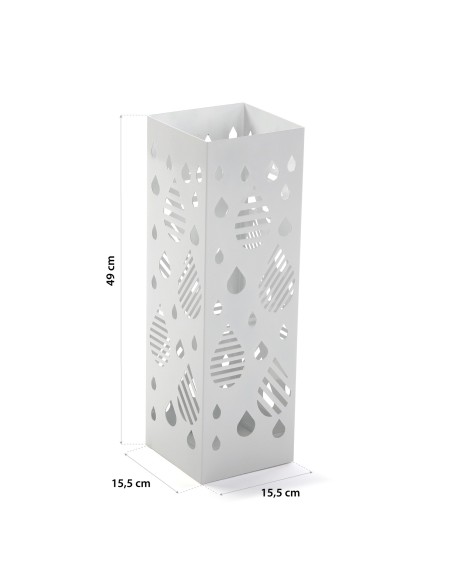 Paragüero de metal calado blanco