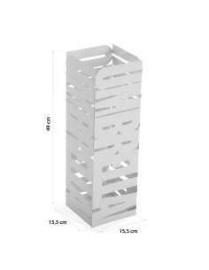 Paragüero metal en blanco