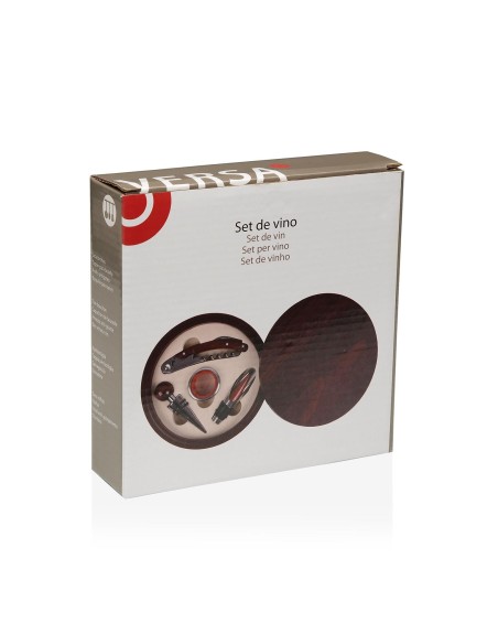 Caja madera con accesorios de vino
