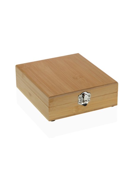Caja de madera con 4 accesorios de vino