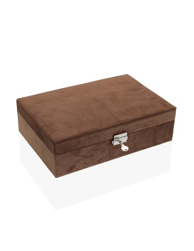 Caja para relojes de terciopelo marron