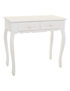 Mueble recibidor blanco con 2 cajones 2