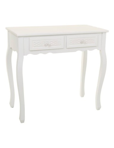 Mueble recibidor blanco con 2 cajones