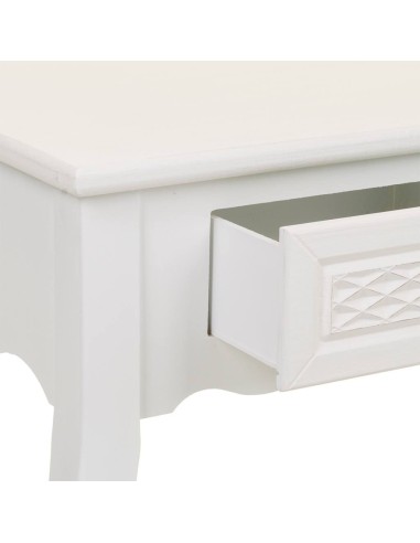 Mueble recibidor blanco con 2 cajones
