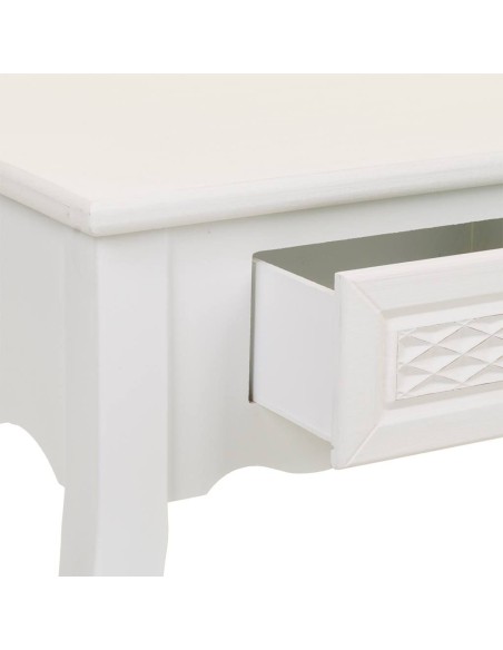 Mueble recibidor blanco con 2 cajones