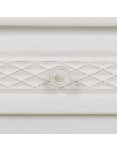 Mueble recibidor blanco con 2 cajones