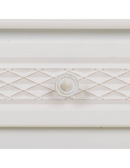 Mueble recibidor blanco con 2 cajones