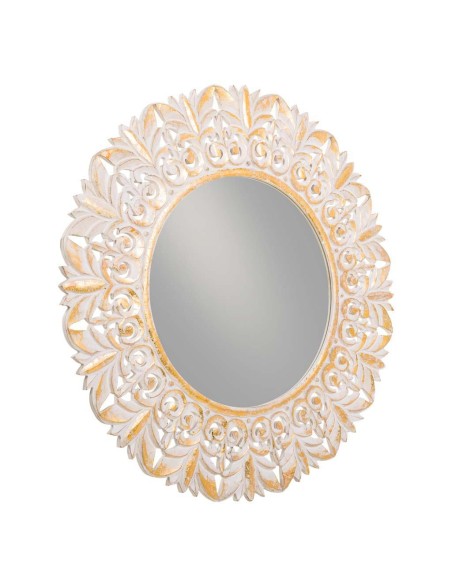 Espejo de madera calada en dorado 90cm