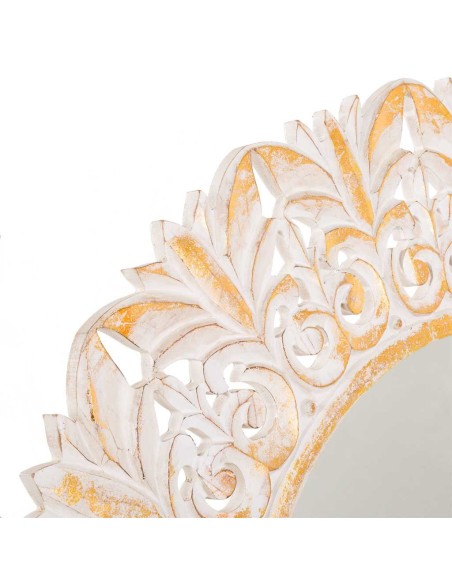 Espejo de madera calada en dorado 90cm