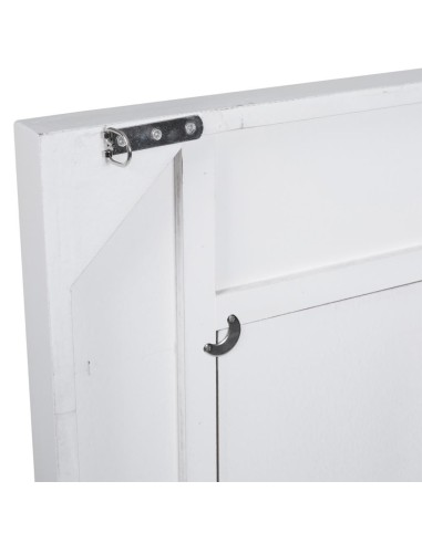 Espejo de madera blanco lacado