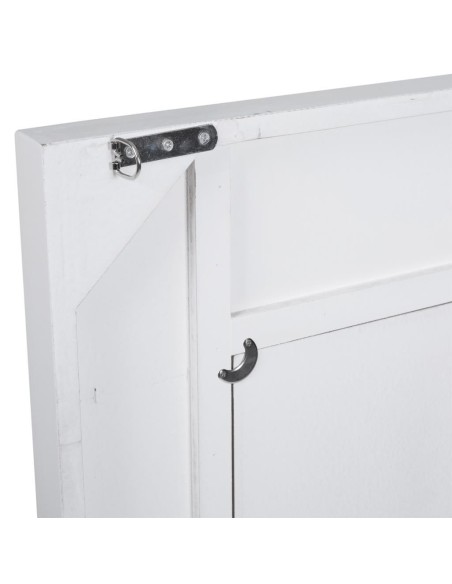 Espejo de madera blanco lacado