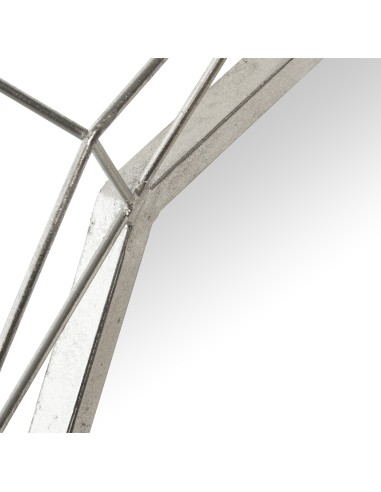 Espejo metal plateado 84cm